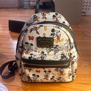 Loungefly Disney Parks Mickey and Minnie mini Backpack